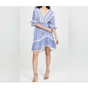 Women's LOVE SAM Blue & White Floral Mini Dress XS